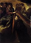 Diego Rodriguez De Silva Velazquez Canvas Paintings - St Ildefonso Receiving the Chasuble from the Virgin